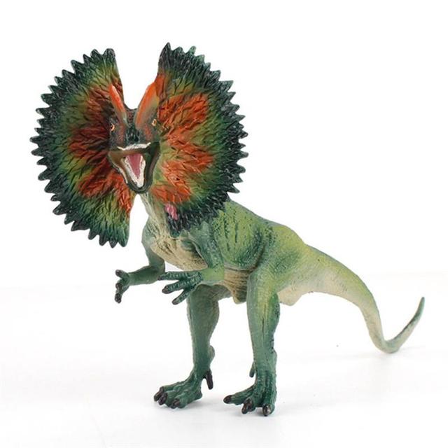 Dilophosaurus Dinosaurs Figure Jurassic World Dilophosaurus Simulation PVC Action Model Toys Raptor Dinosaurs Ornaments for Kids