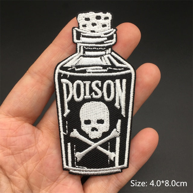 Horror and Skeleton Embroidered Patches