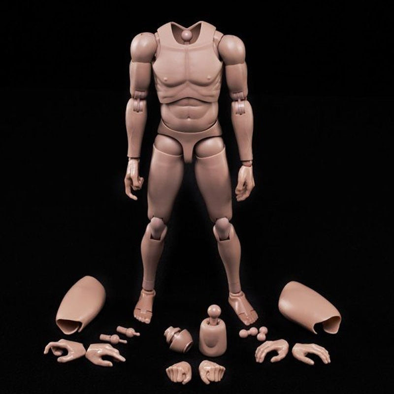 Blank Skin Paintable Male Action Figure Body and Parts