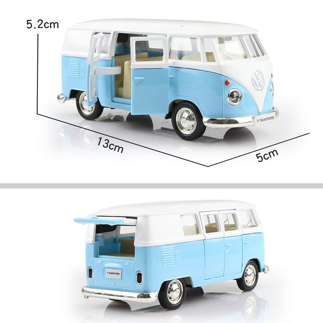 VW T1 Transporter Classical Bus Pull Back Model Car