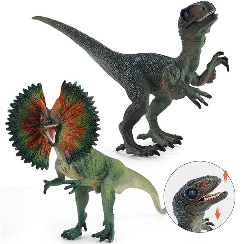 Dilophosaurus Dinosaurs Figure Jurassic World Dilophosaurus Simulation PVC Action Model Toys Raptor Dinosaurs Ornaments for Kids