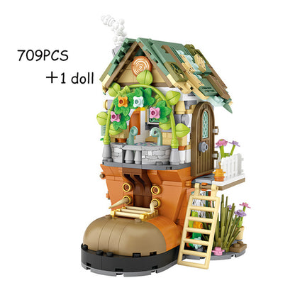 New LOZ Creative Sea Fish Food House Model Building Block MOC Retail Store With Figure Dolls Bricks Sets Boys Toys Kids Gifts