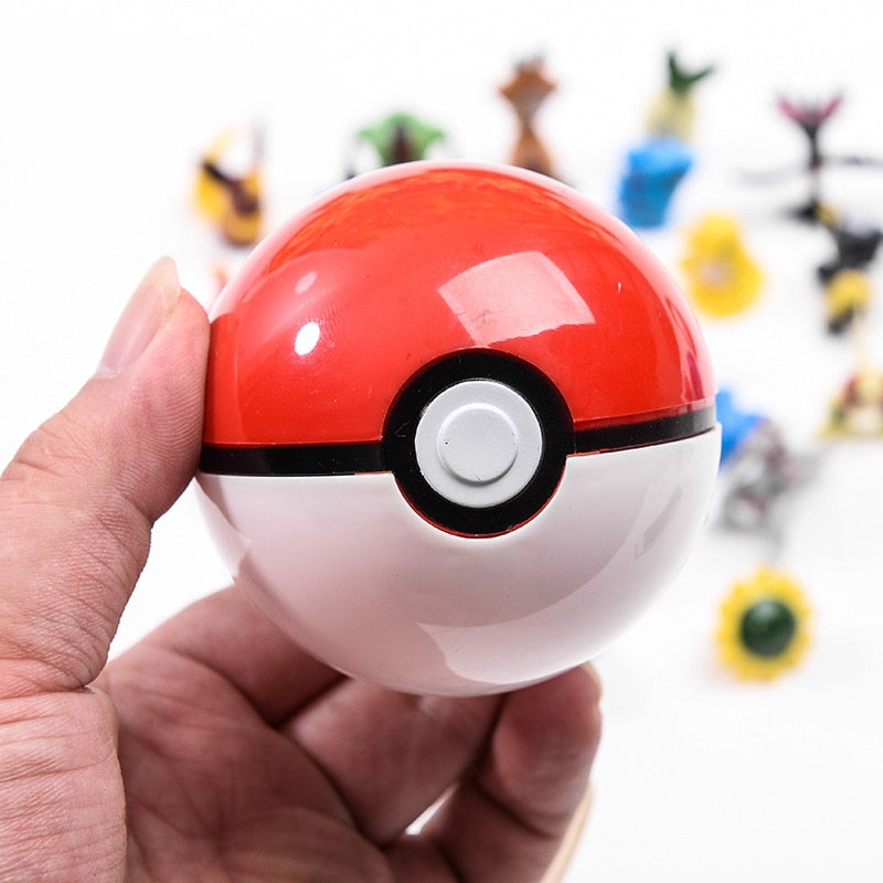 Pokemon  7cm Pokeball Pikachu Elf Ball Master Action Figures