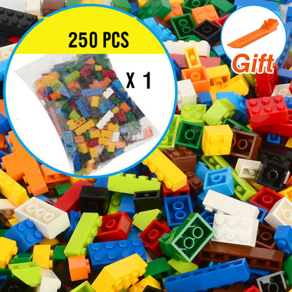 250-1500pcs DIY Building Blocks Bulk City Creative Classic Bricks Assembly Model Figures Kids Educational Toys for Children