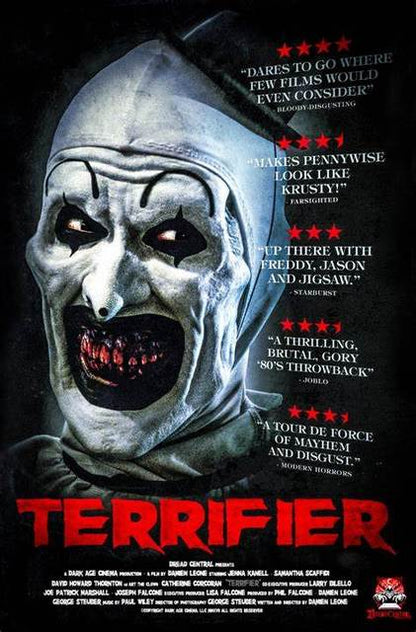 More style Hot Terrifier Art the Clown Horror Classic Movie Art Film Print Silk Poster Home Wall Decor 24x36inch