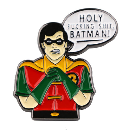 Robin Cursing Enamel Pin