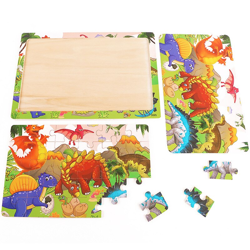 Wooden 30pc Animal Puzzles for Children