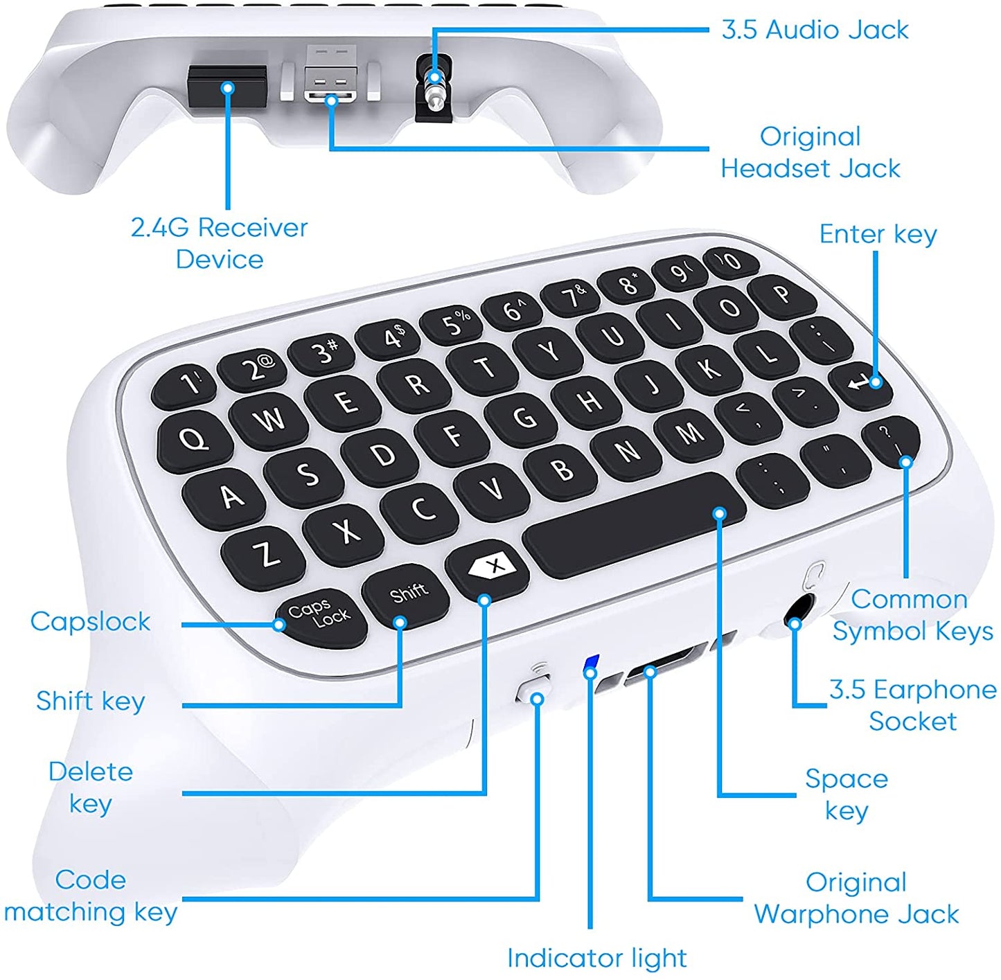 Wireless Keyboard for Xbox Series X/S Controller