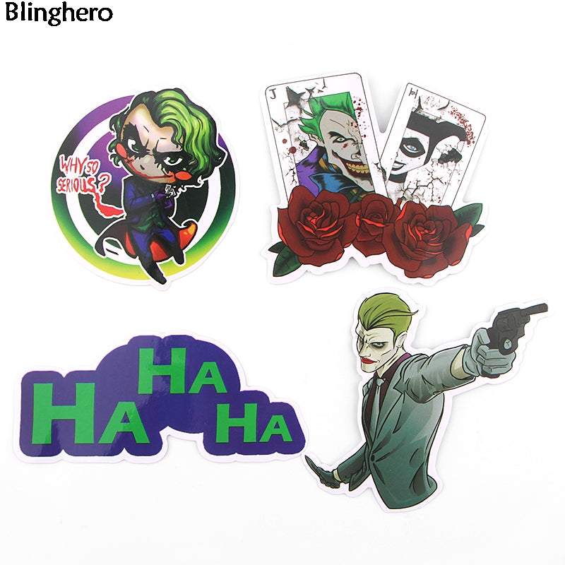 Blinghero Clown Stickers 19 Pcs/set  Horror Stickers Scrapbooking Stickers Laptop Car Skateboard Stickers Cool Decals BH0068