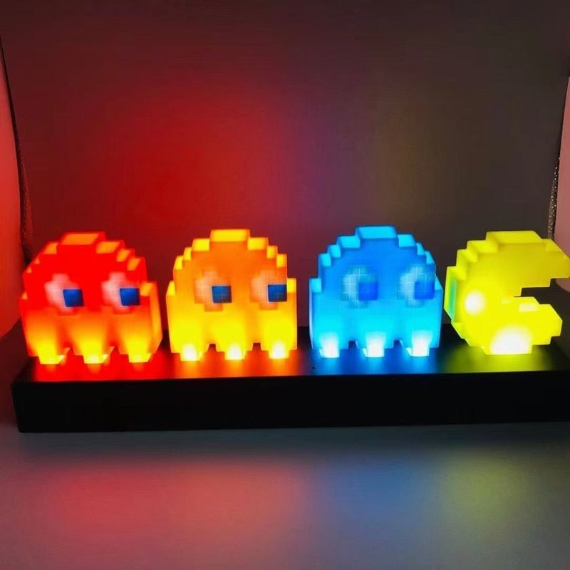 Pac-Man Playstation Shapes and Game Over LED Game Night Lights