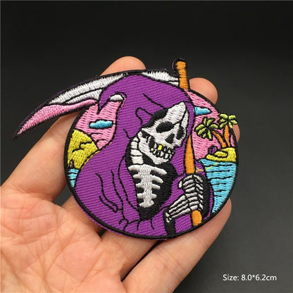 Horror and Skeleton Embroidered Patches