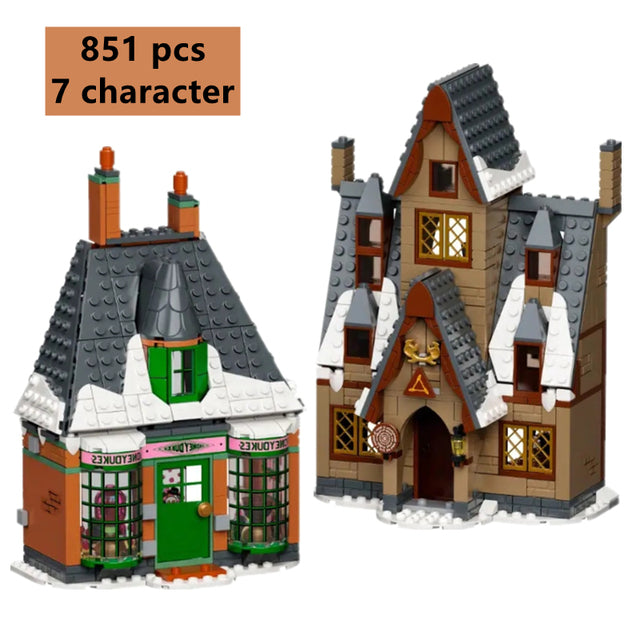 Movie Magic Castle 76388 76391 76389Village Visit Magic Village Building Model Building Hogsmeade Blocks Educational Toy Gift