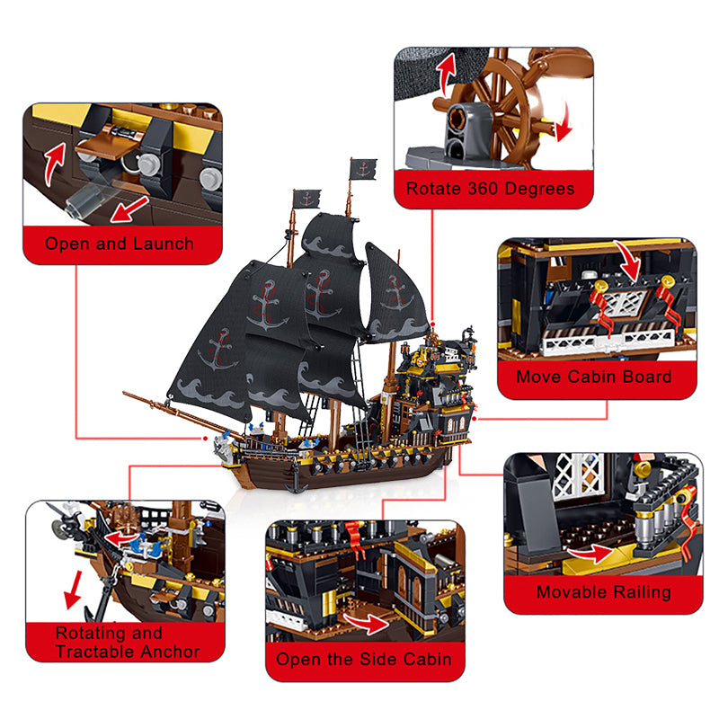 Pirate Ships Model Building Bricks