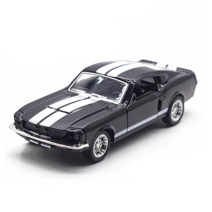 1/32 Alloy Diecast Ford Mustang Vintage Car Model Classic Pull Back Car Miniature Vehicle