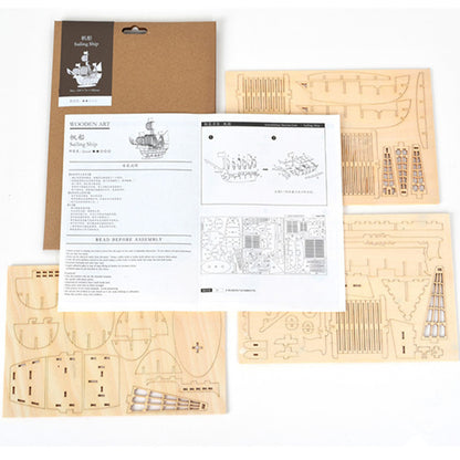 Steam Locomotive Train Wooden Puzzle Model Kit