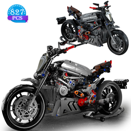 Technical Ideas Building Blocks Famous Motorcycle Model Bricks Diy Assembly Educational Set Toys Children&#39;s Birthday Boys Gifts