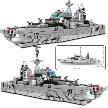 Military Destroyer Model Building Blocks