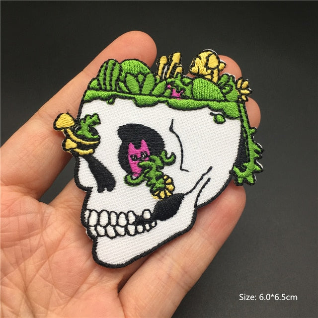 Horror and Skeleton Embroidered Patches