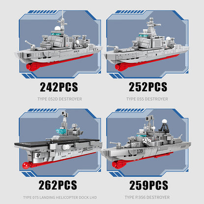 Military Destroyer Model Building Blocks