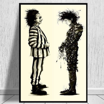 Tim Burton Beetlejuice Edward Scissorhands Film Posters Prints For Living Room Classic Movie Canvas Painting Wall Art Home Decor