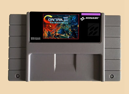 Contra III The Alien Wars 16 Bit 46 Pin SNES Game Card