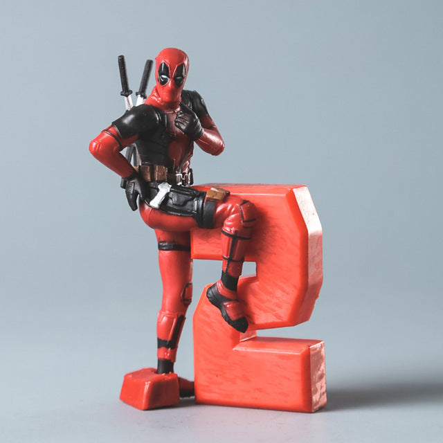 Car Ornament Disney Marvel X-Men Deadpool 2 Action Figure Sitting Lying Posture Model Anime Mini Doll PVC Figurine Toys