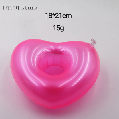 Inflatable Cup Holder Swimming Pool Accessories Drink Floating Donut Pool Float Swimming Ring Party Toys Beach Bar Mini