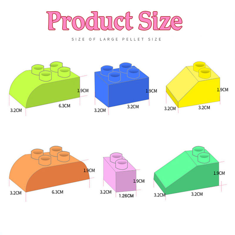 Colorful DIY Building Blocks Big Size Brick Bulk Bricks Base Plates Compatible With Duplo Kids Educational Toys For Children