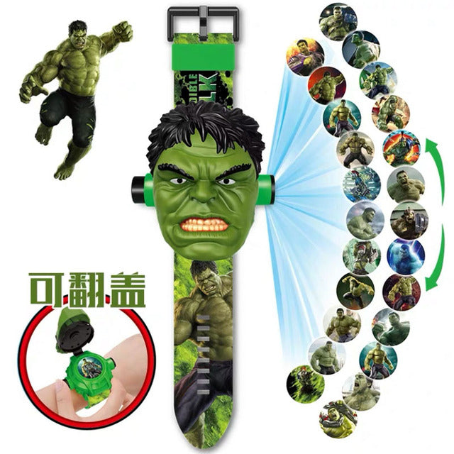 Marvel The Avengers Spiderman Iron Man Captain America Hulk Anime Cosplay Action Figures For Kids Toys watch Birthday Gift