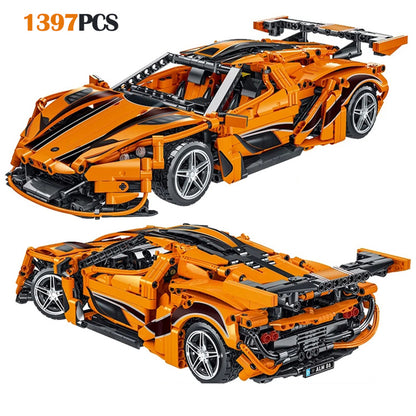 Racing Car Building Blocks Model Kit (Bugatti, Lamborghini and Apollo IE)