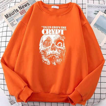 Tales From The Crypt Skull Print Womens Sweater