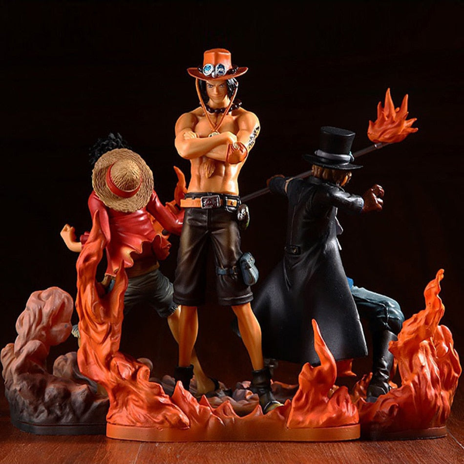 3PCS Monkey D Luffy Ace Sabo Action Figure Collection