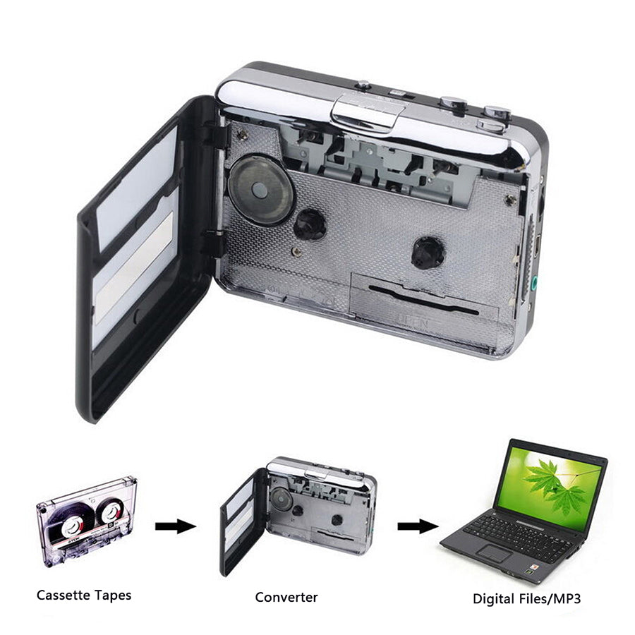 Cassette Player USB Cassette to MP3 Converter Capture Audio Music Player Tape Cassette Recorder