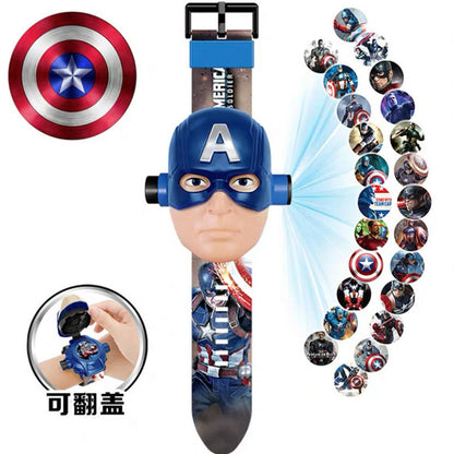 Marvel The Avengers Spiderman Iron Man Captain America Hulk Anime Cosplay Action Figures For Kids Toys watch Birthday Gift