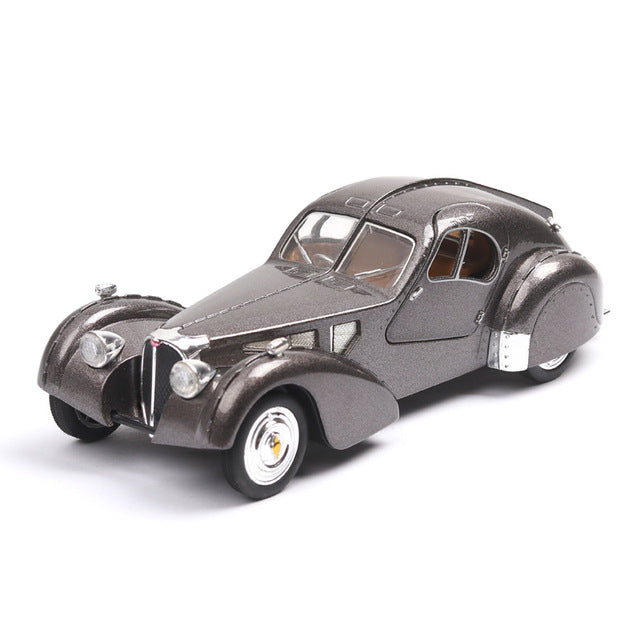 1:28 Bugatti TYPE 57SC Classic Alloy Car Model Diecasts Metal Toy Vehicles Car Model Simulation Sound Light Collection Kids Gift