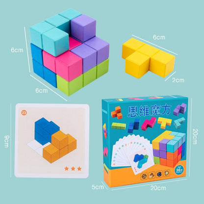 3D Wooden Tetris Style Puzzle Logic Game