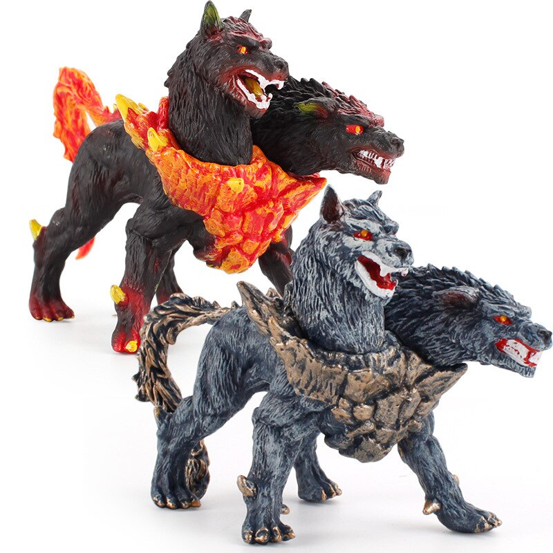 Mythical Cerberus Double Headed Wolves Figures