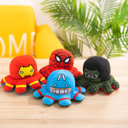 Inside Out Avengers Spiderman Iron Man Captain America Hulk Thanos Octopus Plush Toys