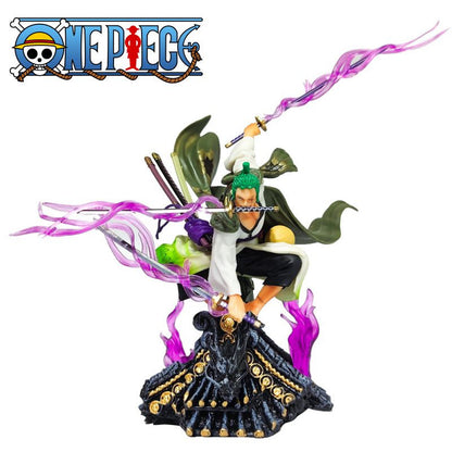 One Piece Anime Figure Roronoa Zoro Anime Statue PVC Action Figureine Collection Model Ornament Toys Children Adult Gift 19cm