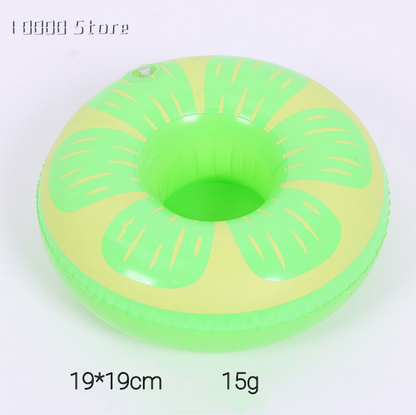 Inflatable Cup Holder Swimming Pool Accessories Drink Floating Donut Pool Float Swimming Ring Party Toys Beach Bar Mini