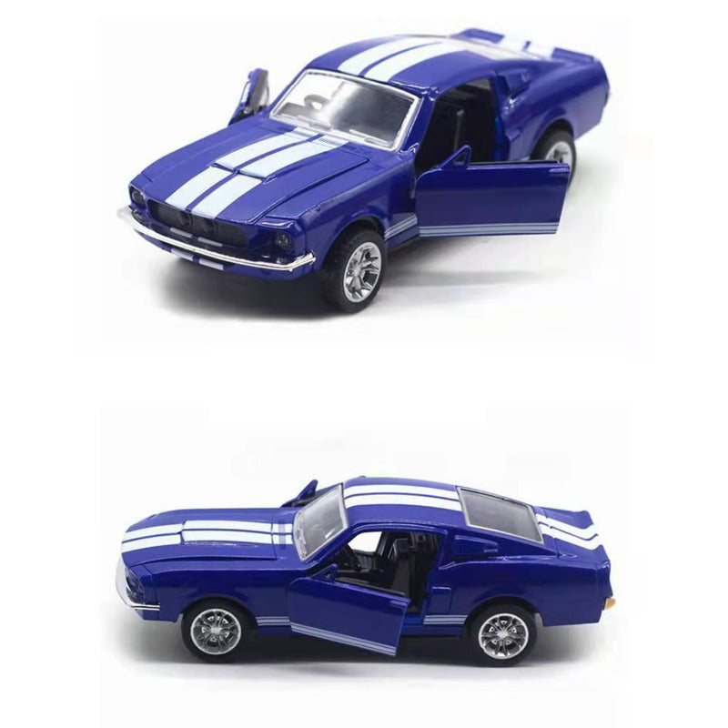 1/32 Alloy Diecast Ford Mustang Vintage Car Model Classic Pull Back Car Miniature Vehicle