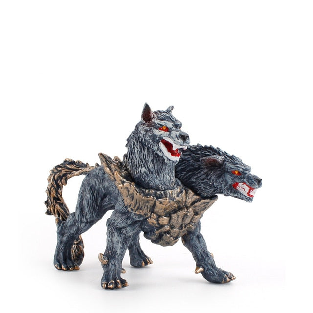 Mythical Cerberus Double Headed Wolves Figures