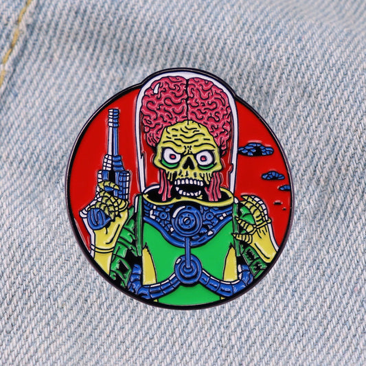 Mars Attacks Alien Enamel Pin