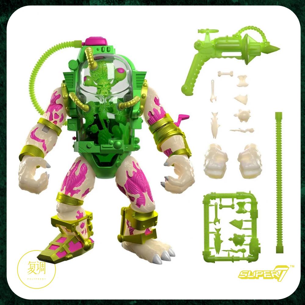 Super7 Teenage Mutant Ninja Turtles Mutagen Man Glow in the Dark Anime Action Figure 3.75inch Collectible figurines Model Toys