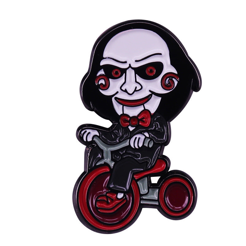 Jigsaw Riding Tricycle Enamel Pin