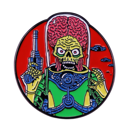 Mars Attacks Alien Enamel Pin