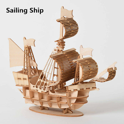 Sailing Ship Wooden Puzzle Model  Kit Wooden Kit