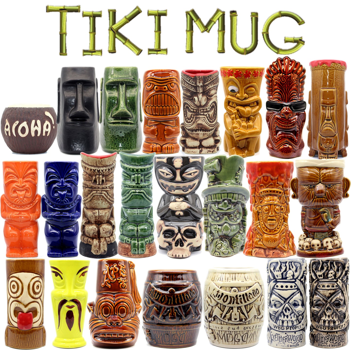 Wacky Assortment of Tiki Bar Mugs