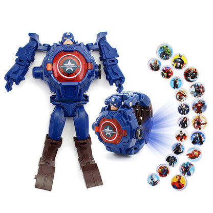 Marvel The Avengers Spiderman Iron Man Captain America Hulk Anime Cosplay Action Figures For Kids Toys watch Birthday Gift