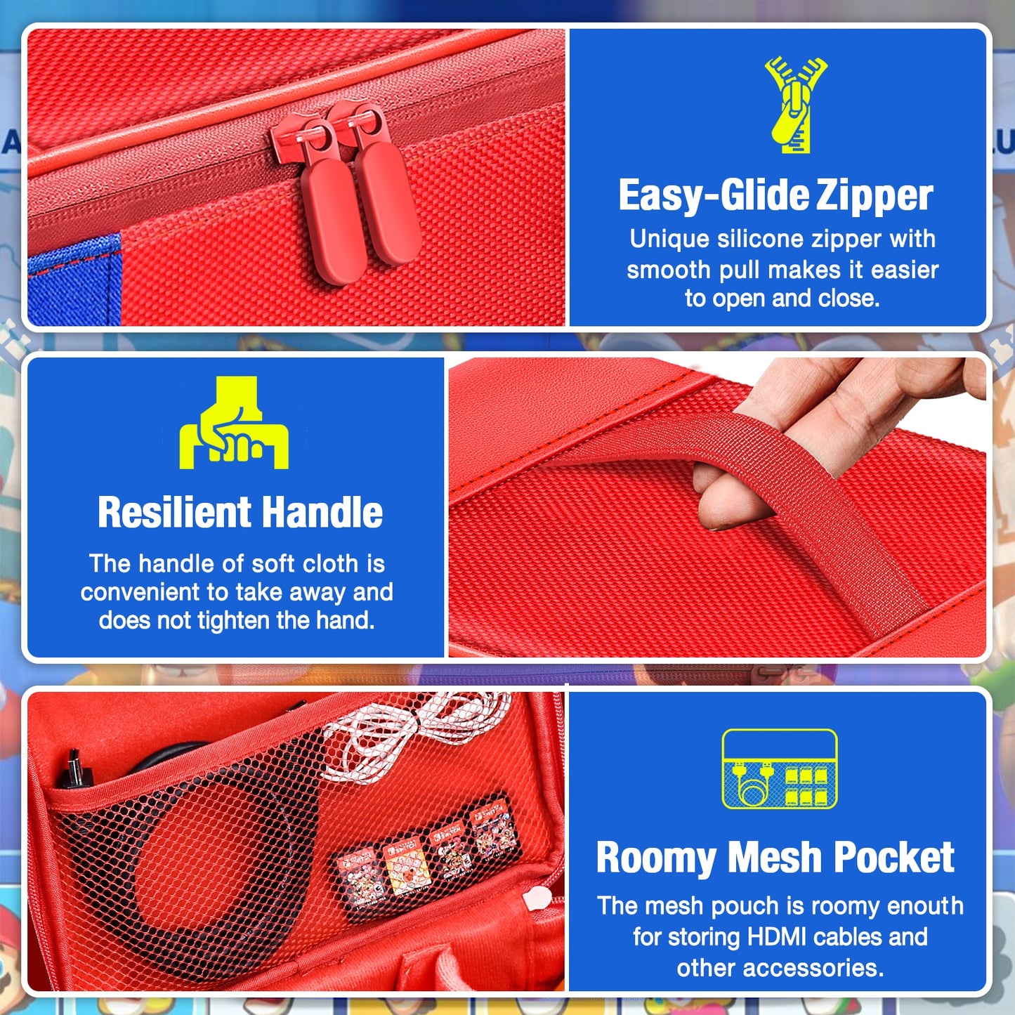 Super Mario Style Carrying Case for Switch Gear